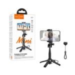 Suporte para Telemóvel Hoco K27 Magic Mini Suporte Portátil para Transmissões em Direto Preto