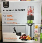 MX0199 Electric Blender 500W 570ML Sports Bottle - Silver - Image 4